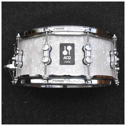 Sonor 14" x 6" AQ2 Snare Drums in White Pearl finish