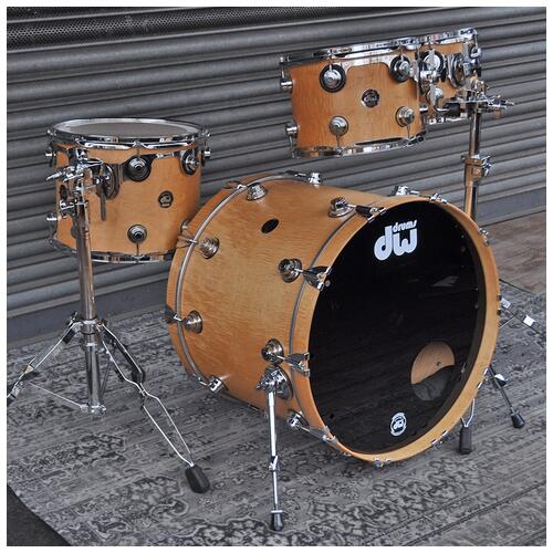 Image 1 - Dw Collectors Series 10" 12" 14" 22" Maple Shell drum kit in Flame Maple Natural Satin Oil