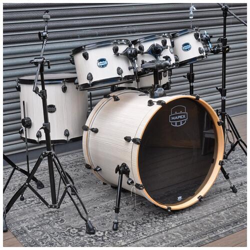 Mapex 8", 10", 12", 16", 22" Mars 6pc Drum Kit with 14" Snare Drum and Black Hardware in Bonewood finish *2nd Hand*