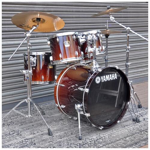 Yamaha 10", 12", 14", 22" Stage Custom Advantage Drum Kit with 14" Snare, Stands and Zildjian Cymbals in Brown Fade finish *2nd Hand*