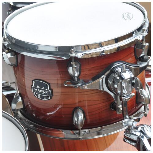 Image 6 - Mapex 10", 12", 14", 16", 22" Armory Studio Shell Pack with Tomahawk Snare Drum in Redwood Burst finish *2nd Hand*