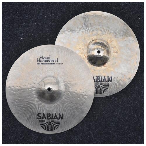 Image 1 - Sabian 14” Hand Hammered Medium Hi Hat Cymbals *2nd Hand*