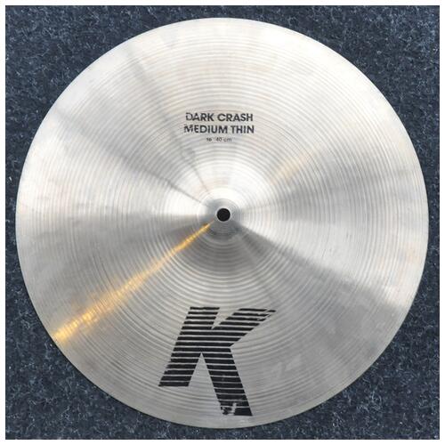 Image 1 - Zildjian 16" 'EAK' K Dark Medium Thin Crash Cymbal *2nd Hand*