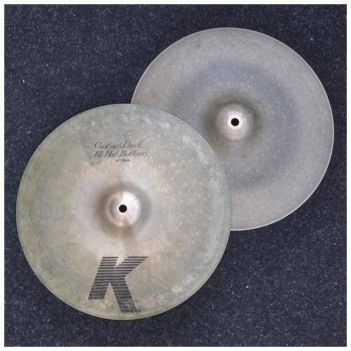 Image 1 - Zildjian 14" K Custom Dark Hi Hat Cymbals *2nd Hand*