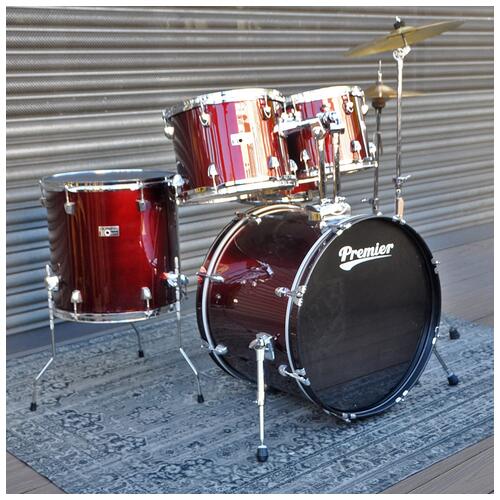 Image 1 - Premier 12", 13", 16", 22" Olympic Drum Kit with 14" Matching Snare in Wine Red finish