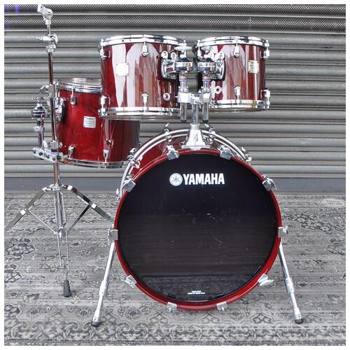 Image 2 - Yamaha 10", 12", 14", 20" Maple Custom Absolute Nouveau Shell Pack in Cranberry Red finish *2nd Hand*