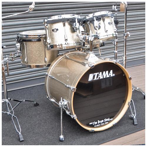 Image 1 - Tama 10", 12", 14", 22" 2007 Superstar EFX Shell Pack with 14" Snare and Tama Roadpro Hardware in Vintage Nickel Sparkle finish *2nd Hand*