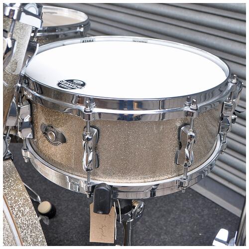 Image 6 - Tama 10", 12", 14", 22" 2007 Superstar EFX Shell Pack with 14" Snare and Tama Roadpro Hardware in Vintage Nickel Sparkle finish *2nd Hand*