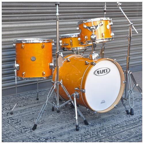 Image 1 - Mapex 12", 14", 18" Horizon Shell Pack with 14" Snare and Hardware in Rattan Yellow *2nd Hand*