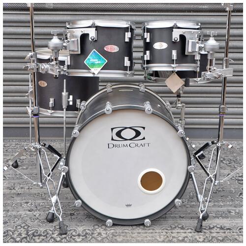 Image 2 - Drumcraft Series 8 Birch Shell - 10", 12", 14", 20" Birch Shell Series Shell Pack with 14" x 5.5" Snare in Matt Black finish *2nd Hand*