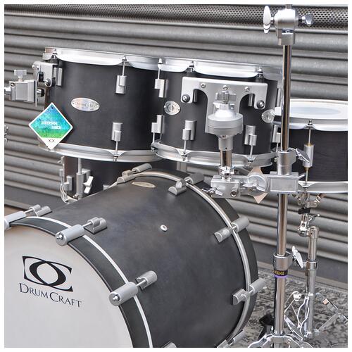 Image 12 - Drumcraft 8", 10", 12", 14", 20" Birch Shell Series Shell Pack with 14" x 5.5" Snare in Matt Black finish *2nd Hand*