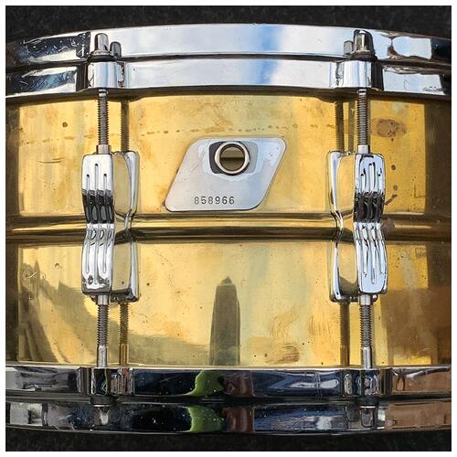 Image 2 - Ludwig 14x6.5 Rocker Brass Snare Drum *2nd Hand*