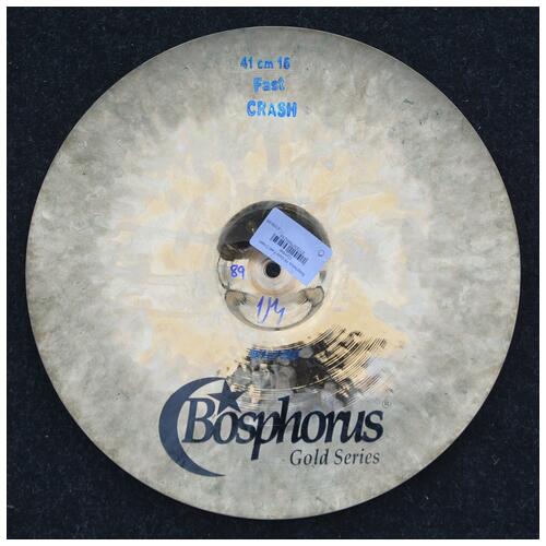 Image 2 - Bosphorus 16" Gold Fast Crash Cymbal *2nd Hand*