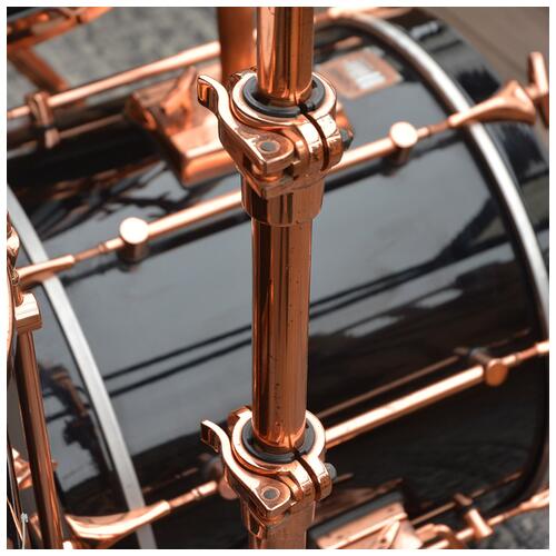 Image 3 - Sonor 12", 14", 18" Hilite Exclusive with 14" Snare in Black Lacquer with Copper Hardware *2nd Hand*