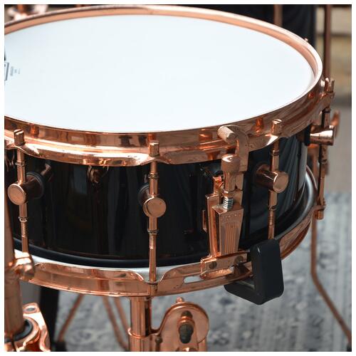 Image 6 - Sonor 12", 14", 18" Hilite Exclusive Shell Pack with 14" Snare in Black Lacquer with Copper Hardware *2nd Hand*