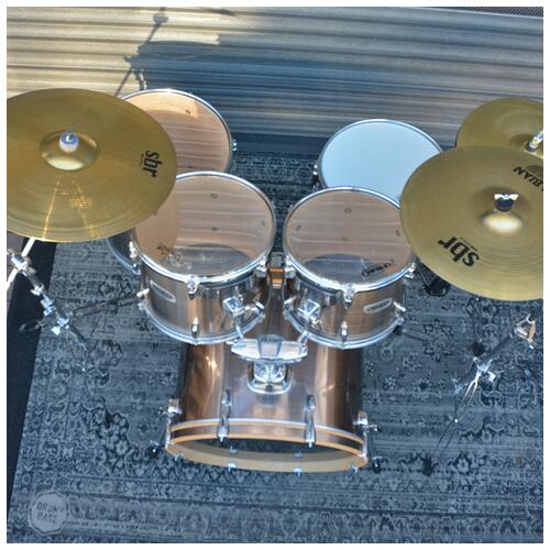 Image 8 - Mapex 12", 13", 16", 22" Horizon Drum Kit with Chrome Hardware, 14" Snare, and SBR Cymbal Set *2nd Hand*