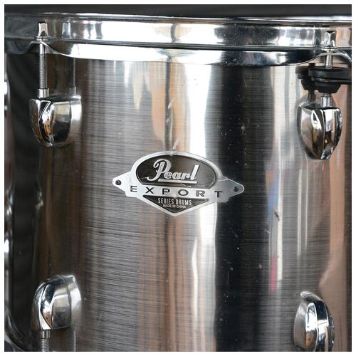 Image 4 - Pearl 12", 13", 16", 22" Export Rock Drum Kit with Snare, Hardware, and Cymbals in Chrome finish *2nd Hand*