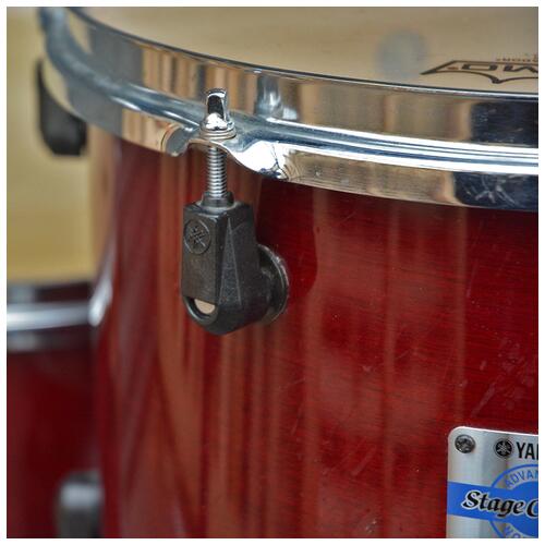 Image 12 - Yamaha Stage Custom Advantage Cranberry Plastic Lugs 12" 13" 16" 22" Hardware and Snare *2nd Hand*