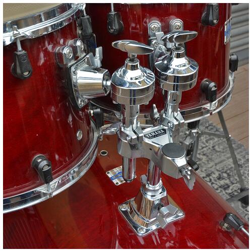 Image 13 - Yamaha Stage Custom Advantage Cranberry Plastic Lugs 12" 13" 16" 22" Hardware and Snare *2nd Hand*