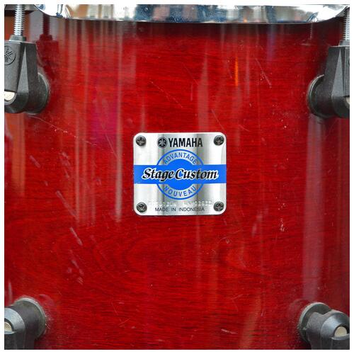 Image 15 - Yamaha Stage Custom Advantage Cranberry Plastic Lugs 12" 13" 16" 22" Hardware and Snare *2nd Hand*