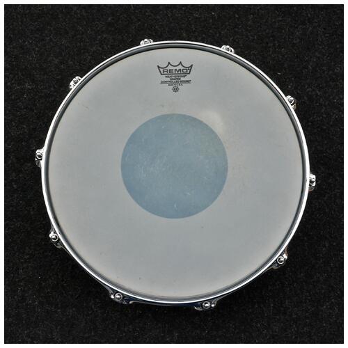 Image 5 - MJD Custom Drums 14" X 5" Maple Keller Shell 45 Edges Black George Way Throw *2nd Hand*