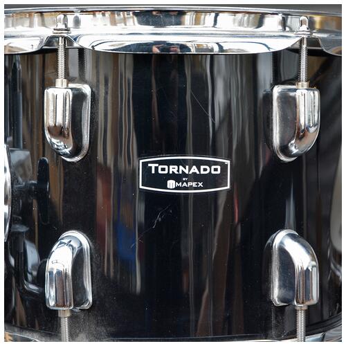 Image 3 - Mapex 10", 12", 14", 20" Tornado Drum Kit with 14" Snare, Hardware and Cymbals in Black *2nd Hand*