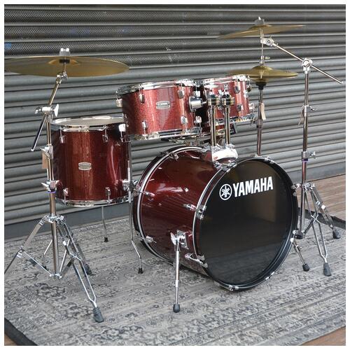 Image 1 - Yamaha Rydeen Burgandy Glitter Fusion Paiste 101 Set - 2nd Hand