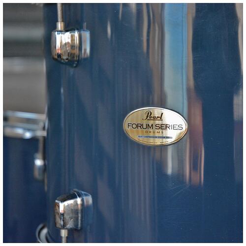 Image 3 - Pearl Forum 12" 13" 16" 22" 14" Snare Blue Including Hardware Cymbals - 2nd Hand