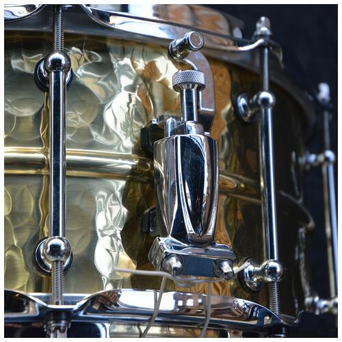 Image 3 - Dixon Artisan 14"x6.5" Hammered Brass Snare Drum - 2nd Hand