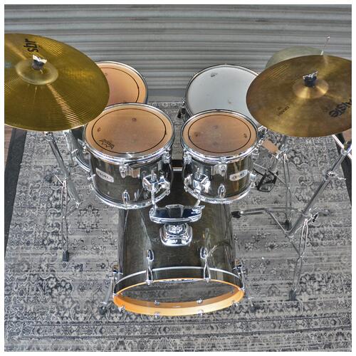 Image 11 - Mapex V Series 10" 12" 14" 20" + 14" Snare Black Lacquered with Hardware & cymbals - 14" hats 16" crash &" 20 ride - 2nd Hand