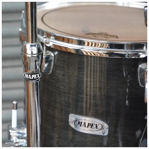 Image 5 - Mapex V Series 10" 12" 14" 20" + 14" Snare Black Lacquered with Hardware & cymbals - 14" hats 16" crash &" 20 ride - 2nd Hand