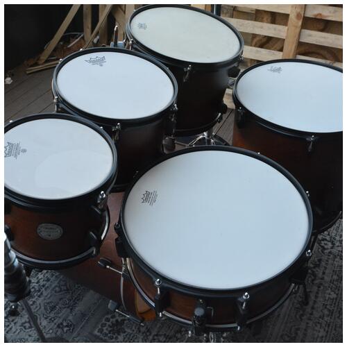 Image 8 - Mapex Horizon Kit 8 10 12 14 20 + 14 Snare w/ Hardware in Dark Wood Matte Finish