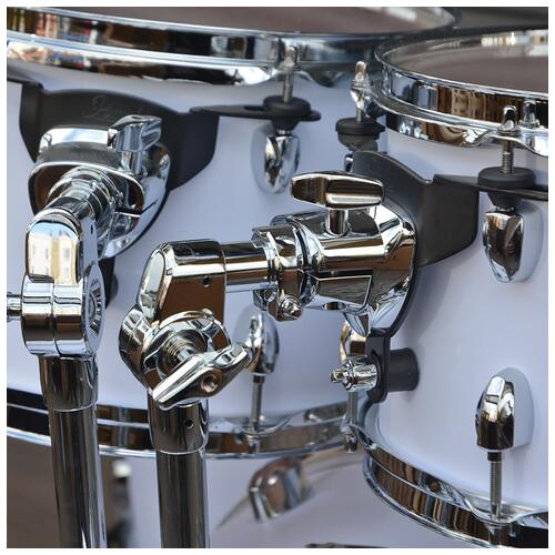 Image 6 - Pearl 10", 12", 14", 20" Export with 14" Snare, Hardware and Cymbals in Matt White finish *Shop Floor Model*