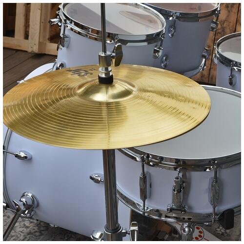 Image 4 - Pearl 10", 12", 14", 20" Export with 14" Snare, Hardware and Cymbals in Matt White finish *Shop Floor Model*