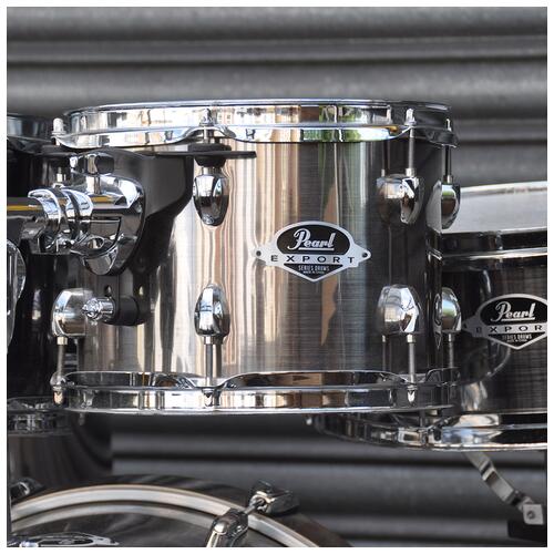 Image 7 - Pearl Export 10", 12", 14", 20" Drum Kit in Smokey Chrome Finish *Shop Floor Model*