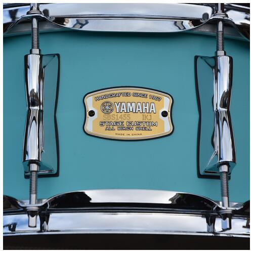 Image 2 - Yamaha 14" x 5.5" Stage Custom Birch Snare Drum in Matt Surf Green finish *Ex Demo*