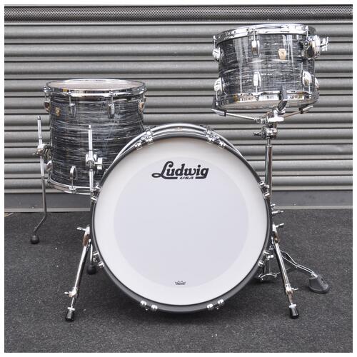 Image 2 - Ludwig USA 12", 14", 20" Classic Maple Downbeat Shell Pack in Vintage Black Oyster