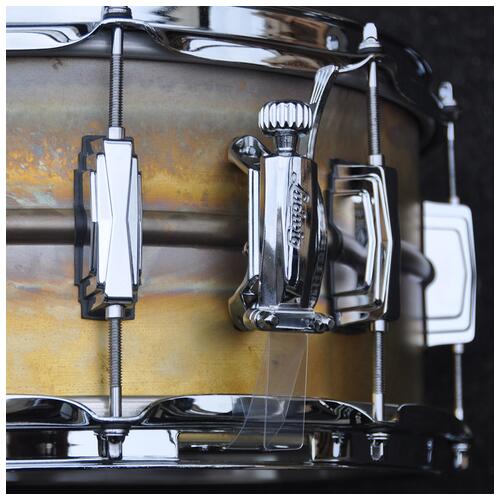 Image 12 - Ludwig LB464R 14″ x 6.5″ Raw Brass Phonic Snare Drum