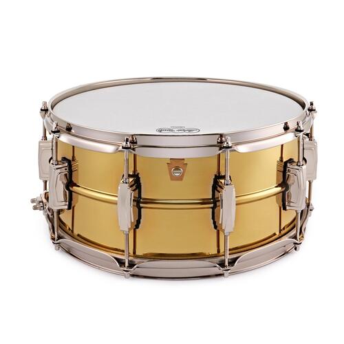 Image 3 - Ludwig 14 x 6.5" LM403 Super Series Brass w/Nickel HW Snare Drum