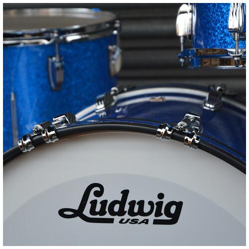 Image 7 - Ludwig 12", 16", 22" USA Classic Maple in Blue Sparkle finish *Ex Demo*