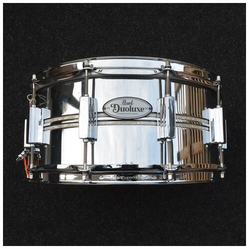 Image 1 - Pearl 14" x 6.5" Duoluxe Chrome Over Brass Snare Drum - 2nd Hand