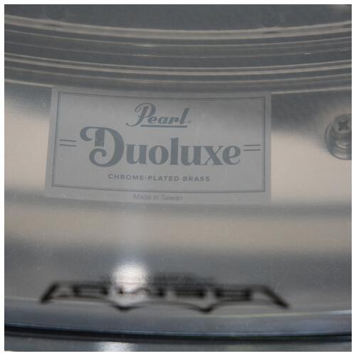 Image 10 - Pearl 14" x 6.5" Duoluxe Chrome Over Brass Snare Drum - 2nd Hand