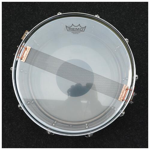 Image 8 - Pearl 14" x 6.5" Duoluxe Chrome Over Brass Snare Drum - 2nd Hand