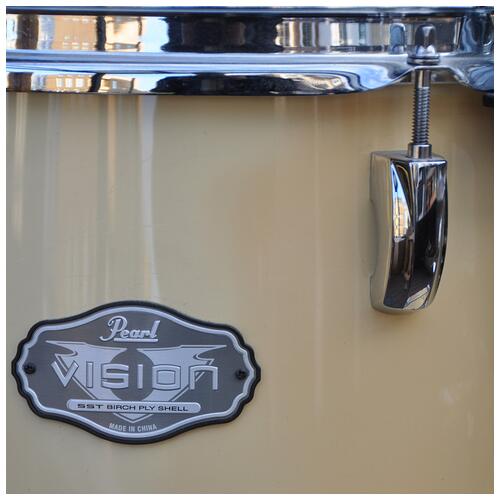 Image 11 - Pearl 12", 13", 16", 22" Vision Birch Drum Kit with 14" Steel Sensitone Snare and Pearl Stands in Faded / Discoloured Ivory finish *2nd Hand*