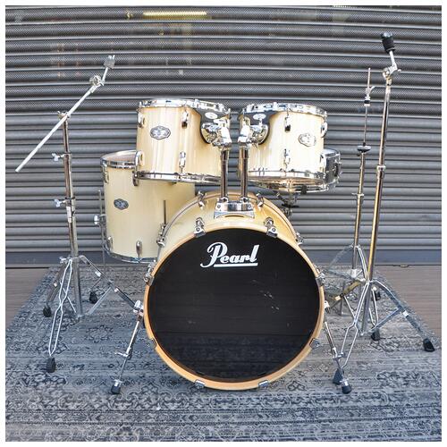 Image 12 - Pearl 12", 13", 16", 22" Vision Birch Drum Kit with 14" Steel Sensitone Snare and Pearl Stands in Faded / Discoloured Ivory finish *2nd Hand*