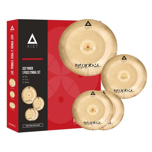 Image 2 - Istanbul Agop Xist Power Cymbal Set (3 Piece) - Includes FREE Cymbal Bag