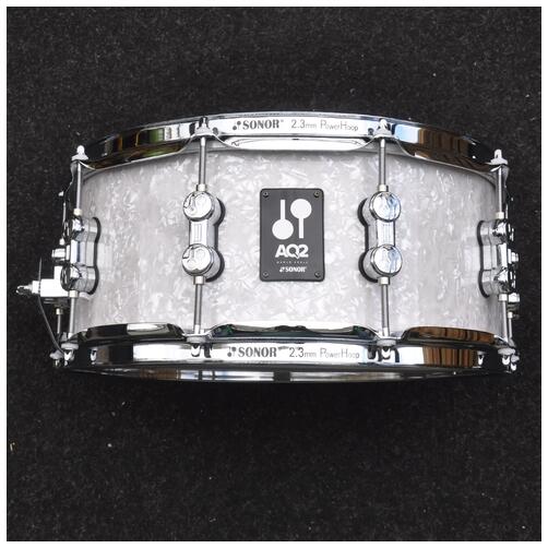Sonor 14" x 6" AQ2 Snare Drums in White Pearl finish *Ex Demo*