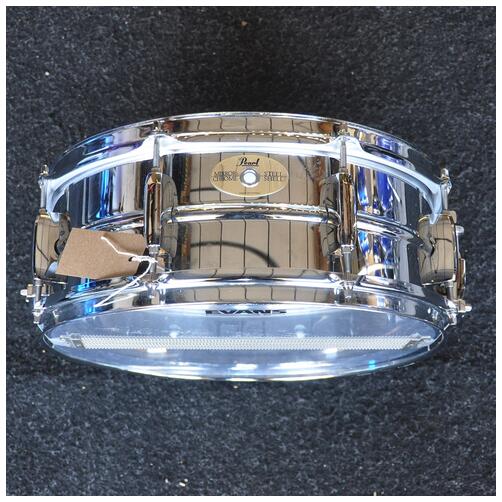 Pearl 14" x 5.5" Steel Snare Drum in Mirror Chrome finish *2nd Hand*