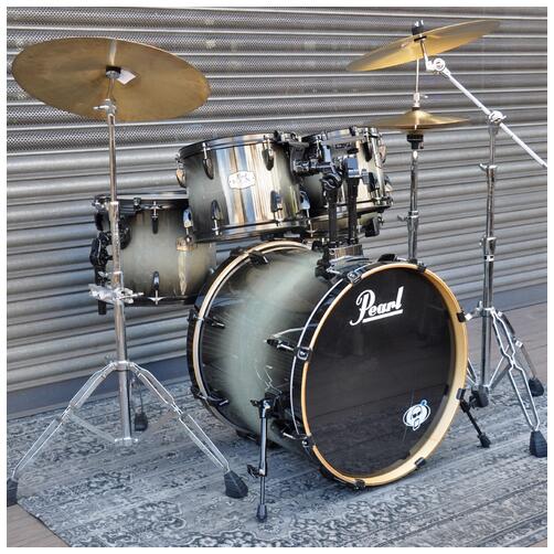 Pearl 10", 12", 14", 20" ELX Export with 14" Snare, Hardware and Cymbals in Black Burst finish *2nd Hand*