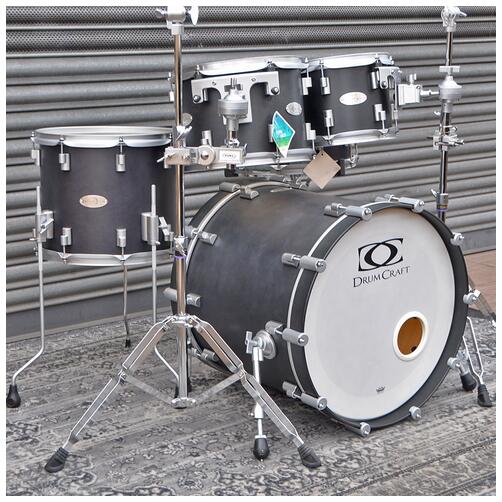 Drumcraft Series 8 Birch Shell - 10", 12", 14", 20" Birch Shell Series Shell Pack with 14" x 6.5" Snare in Matt Black finish *2nd Hand*